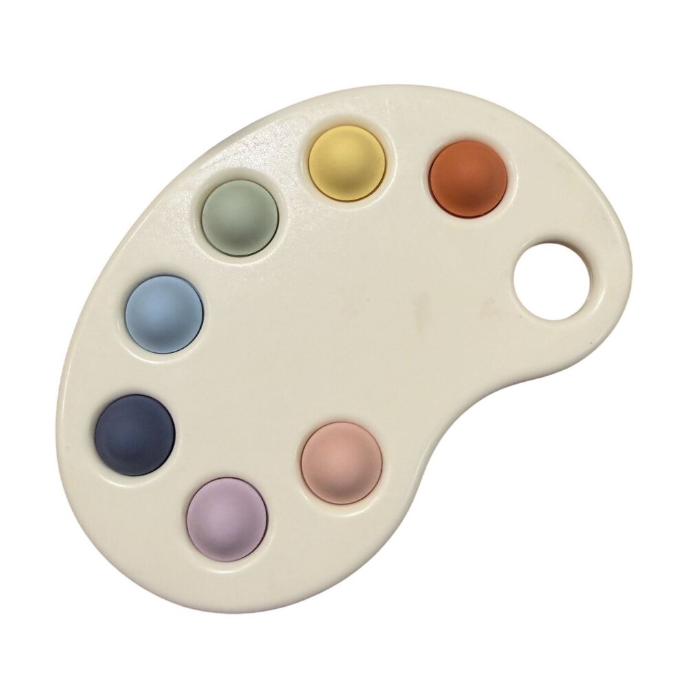 Artist Paint Palette Press Pop Toy Mushie Pastel Fidget Food Grade Fine Motor